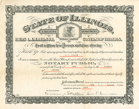 State of Illinois Certificate signed by Louis L. Emmerson and William Stratton known as "Billy the Kid"